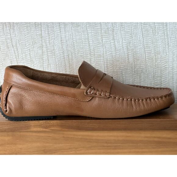 Nordstrom Men’s Driving Penny Loafer Brown Glove Tanned Leather Mocassin, 8M - Picture 5 of 16